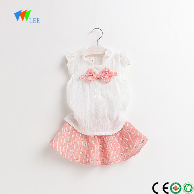 Excellent quality Summer Kids Clothes - 0-2T high quality hot sale kids girls blouse and shorts set – LeeSourcing