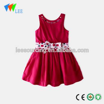 Мода мило дівчинка червоний бавовна плаття партії, діти принцеси плаття, тюль плаття дівчини