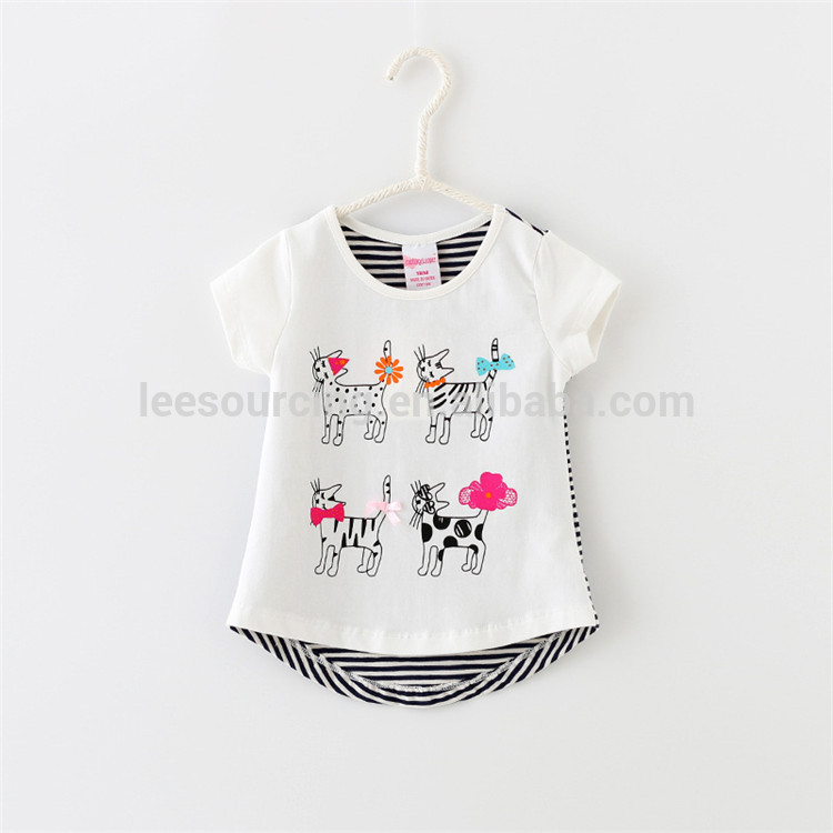 Baby Girls Wear Clothes Short Sleeve Round Neck Wholesale Cartoon T-shirt