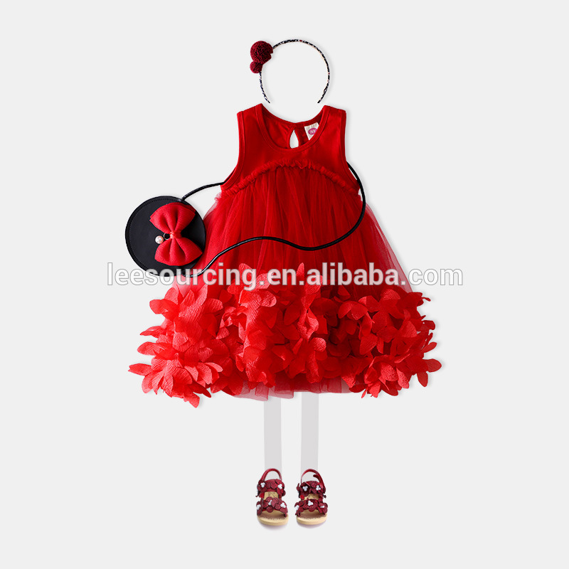 Reasonable price for Boys Clothing Sets Kids - Wholesale red flower little girl floral print party dresses – LeeSourcing