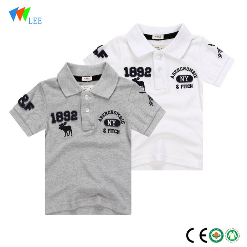 wholesale Bag-ong estilo bata gapas t-shirt sa ting-init mubo-bukton batang lalaki t-shirt pag-imprinta