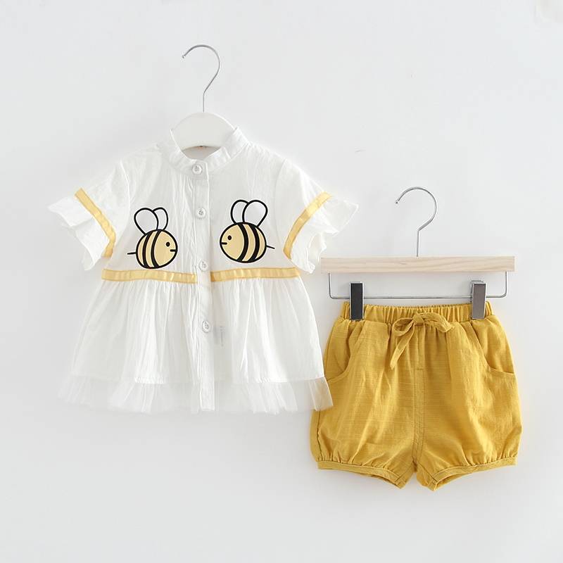 Hot Sale Summer baby Girls Outfit 2 Pieces Boutique Clothing Set For Child