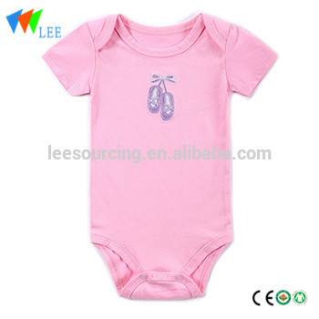New Born Short Sleeve Baby bodysuits 100% Pamba One Piece rompers