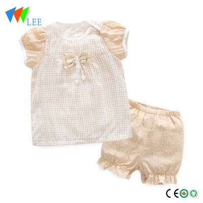 infantil de mangas curtas bebé traxe roupa de dúas pezas 1-3 anos de idade os nenos verán novo conxunto de roupa marea bebé