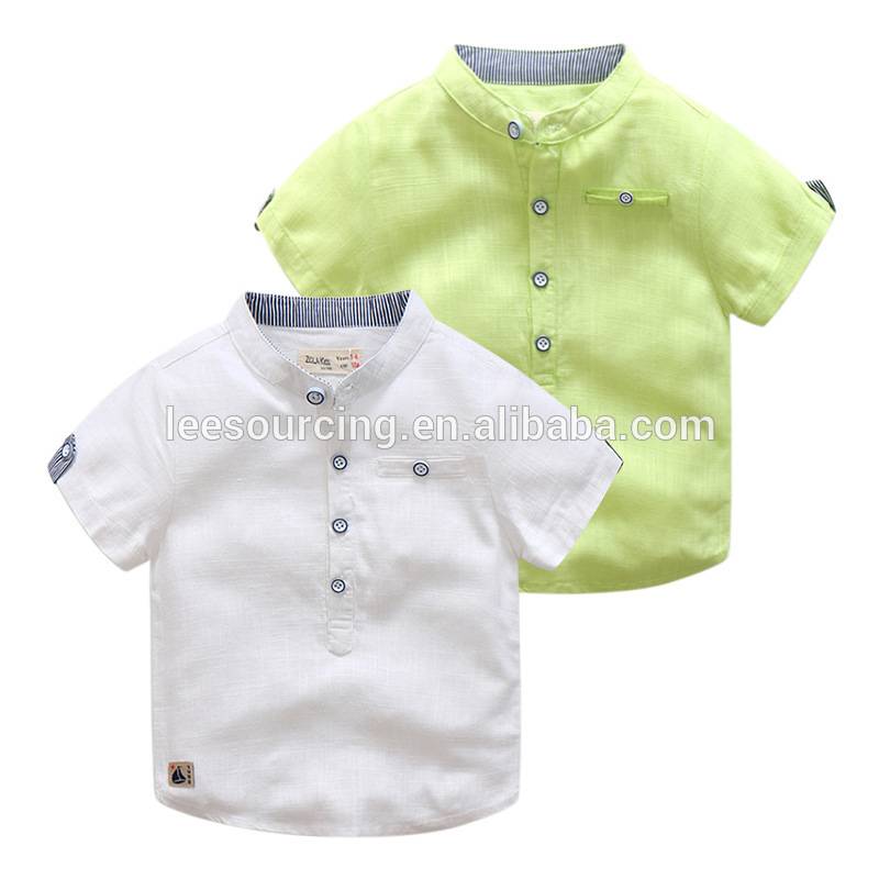Bulk Price Children Clothes Wholesale Kids Wear Shirts Cotton Linen