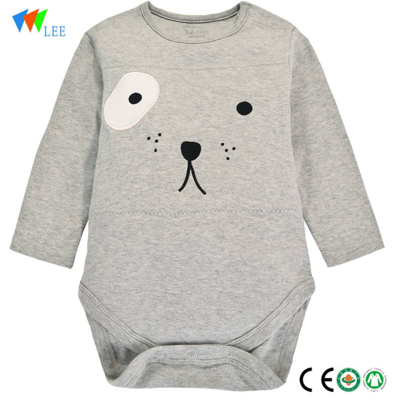 china manufacture wholesale new design baby clothes 3/4 sleeve100% cotton newborn baby body romper
