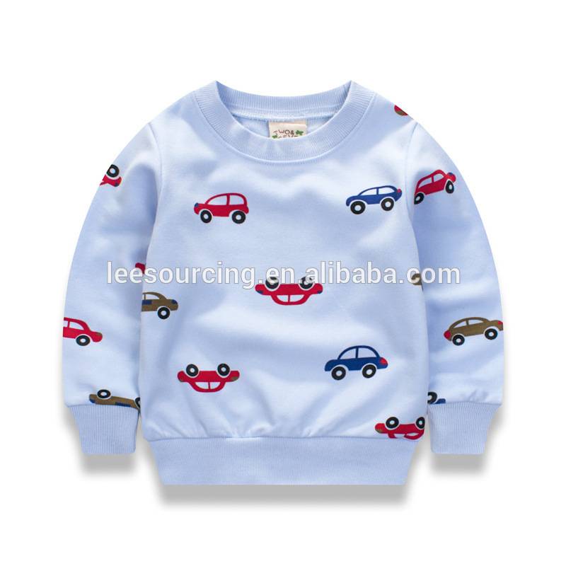 Factory wholesale Casual Comfort - Hot selling new design cartoon bus printed cotton soft kids boy sweatshirt – LeeSourcing