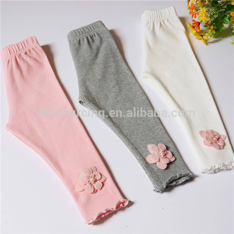 Girls skinny legging pants cotton floral children leggings