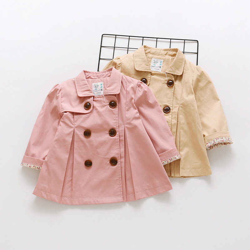 El último diseño transpirable chaqueta de las muchachas del bebé traje de algodón abrigos para los niños