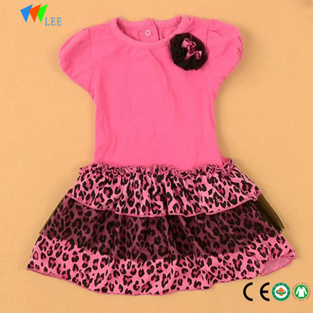 wholesale fashion cotton short sleeve plain baby rompers dress