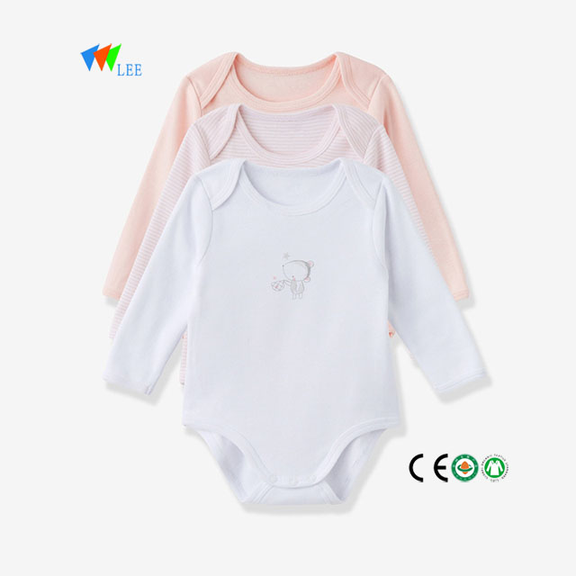 Newborn baby organia cotton long sleeve clothes romper