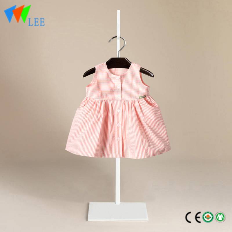 Good Wholesale Vendors Kids Boy Clothes Sets - 100% cotton summer girl fancy dress kids sleeveless cute lovely – LeeSourcing