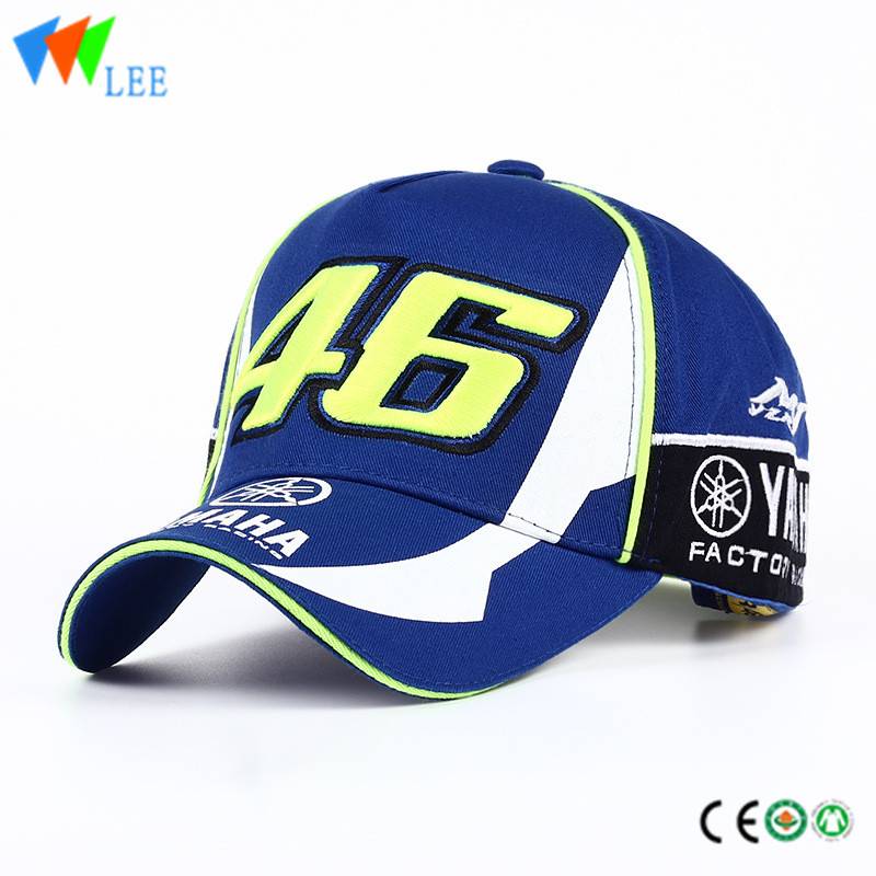 Online Exporter Baby Gift Sets Custom - Blue high quality 100% cotton 6 panel baseball cap custom embroidery – LeeSourcing