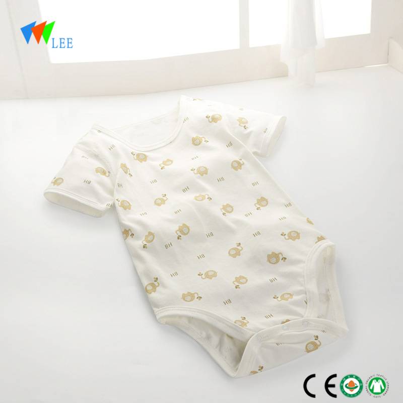 wholesale new fashion baby clothes cartoon organic cotton plain onesie newborn custom baby romper printing