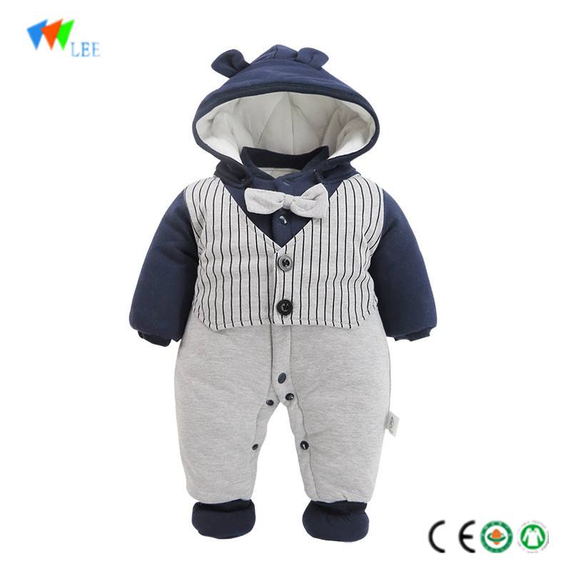 wholesale & OEM baby boy romper 100% cotton winter highly quality