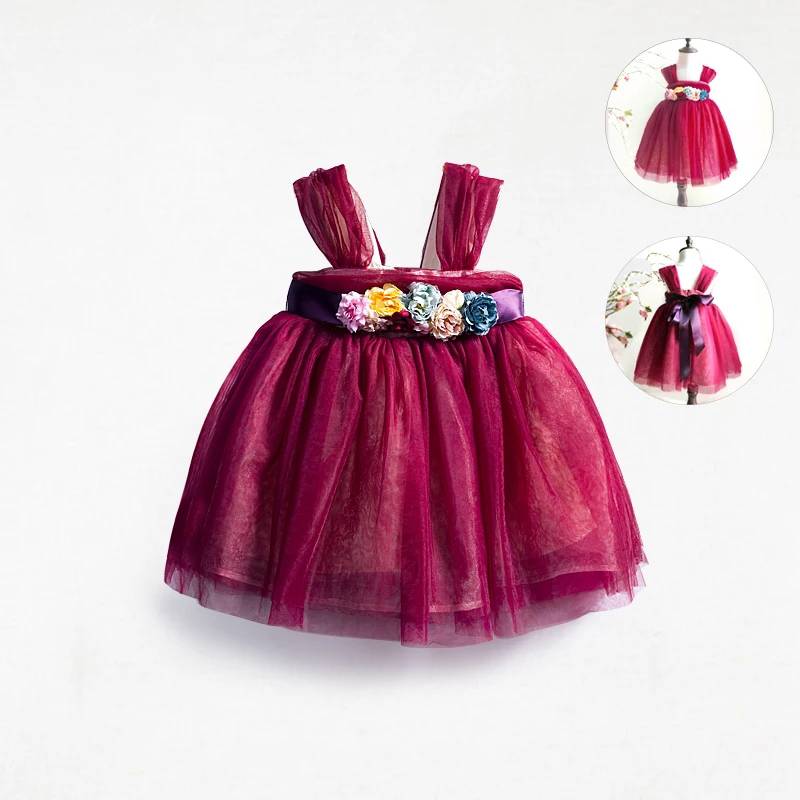 Популярные Младенческая Одежда Девочка Слоистого жилет Принцесса платье