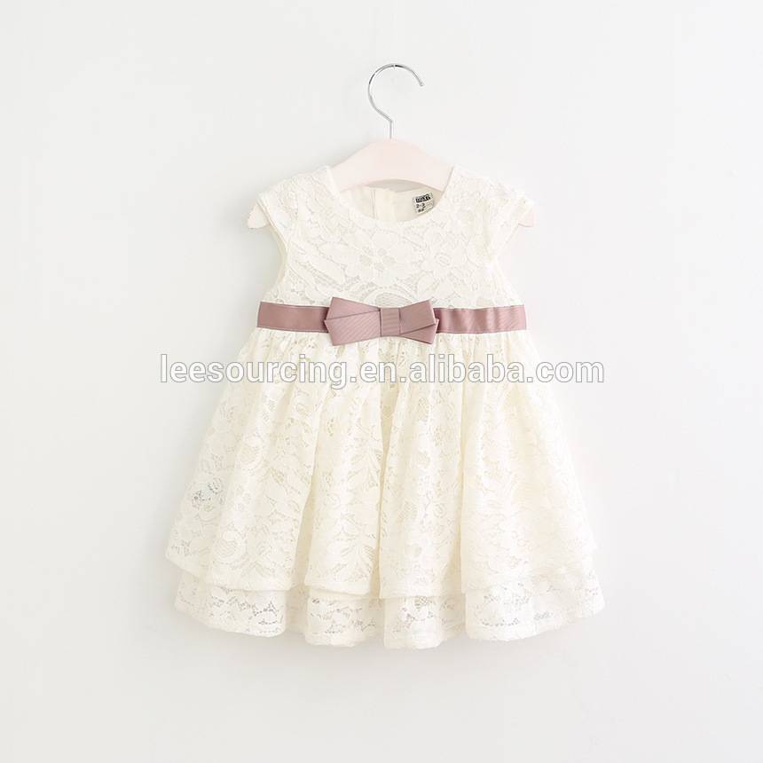 High quality lace princess children girl dress baby tank party dress
