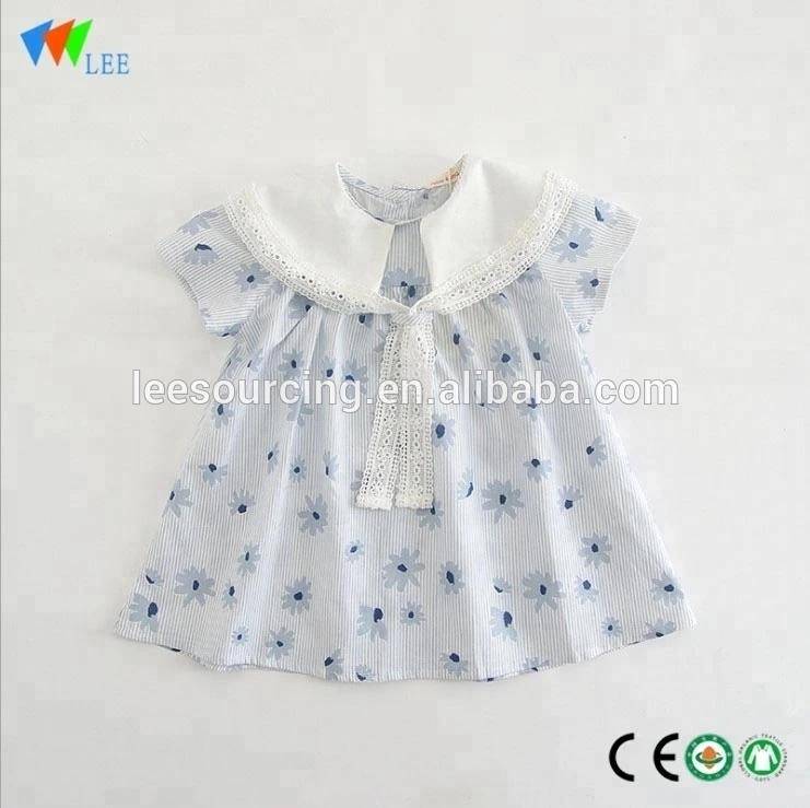 New style online shopping summer cotton dress design patterns kids