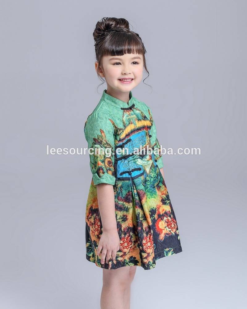 Factory selling Yoga Pants Sex - New design child Kids spring autumn national jacquard wedding party swing dress – LeeSourcing