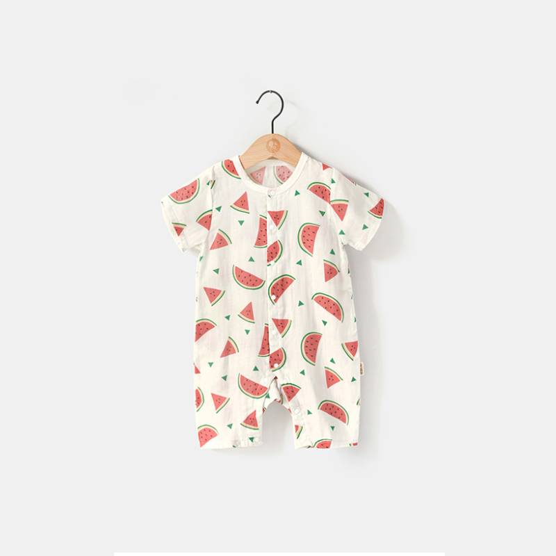 Customized Printing Organic Cotton Infant Clothes Blank Baby Romper