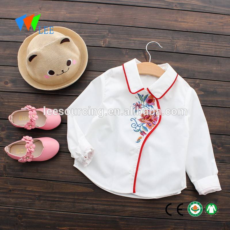 Wholesale Dealers of Boys Casual Coat - girl long sleeve embroidery cotton shirt – LeeSourcing
