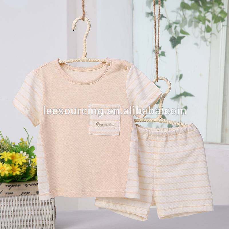 China Supplier Toddler Clothin - Summer organic cotton baby boys 2 pieces overall set kids t shirt and shorts set – LeeSourcing