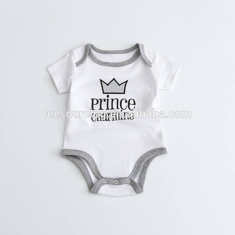Wholesale pattern short sleeve high quality baby bodysuits