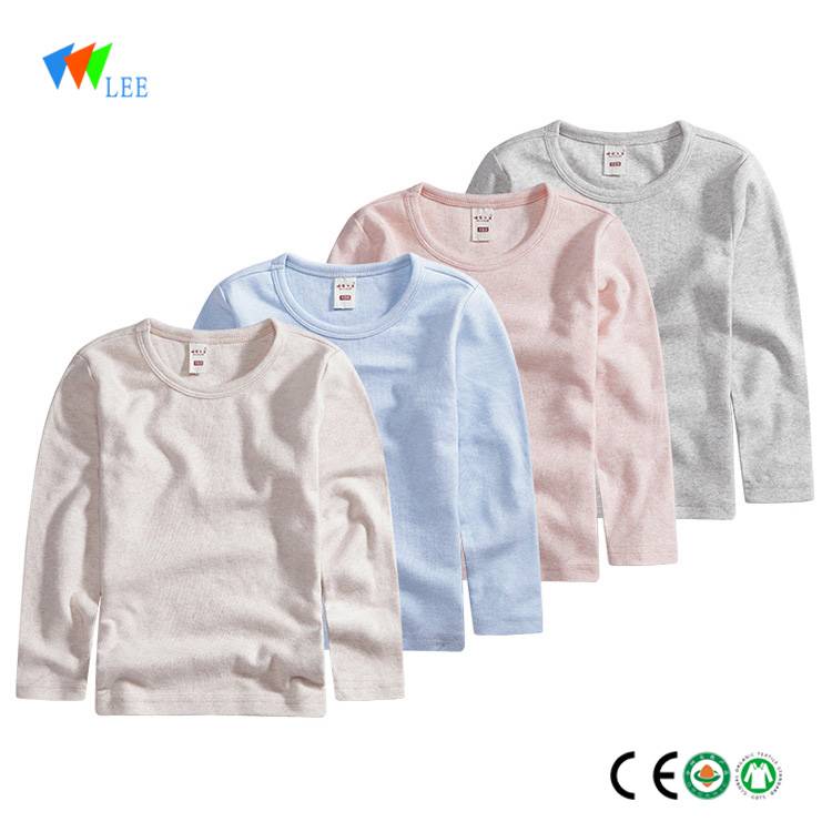 fashion style children's summer long-sleeved comfortable cotton kids t-shirt wholesale