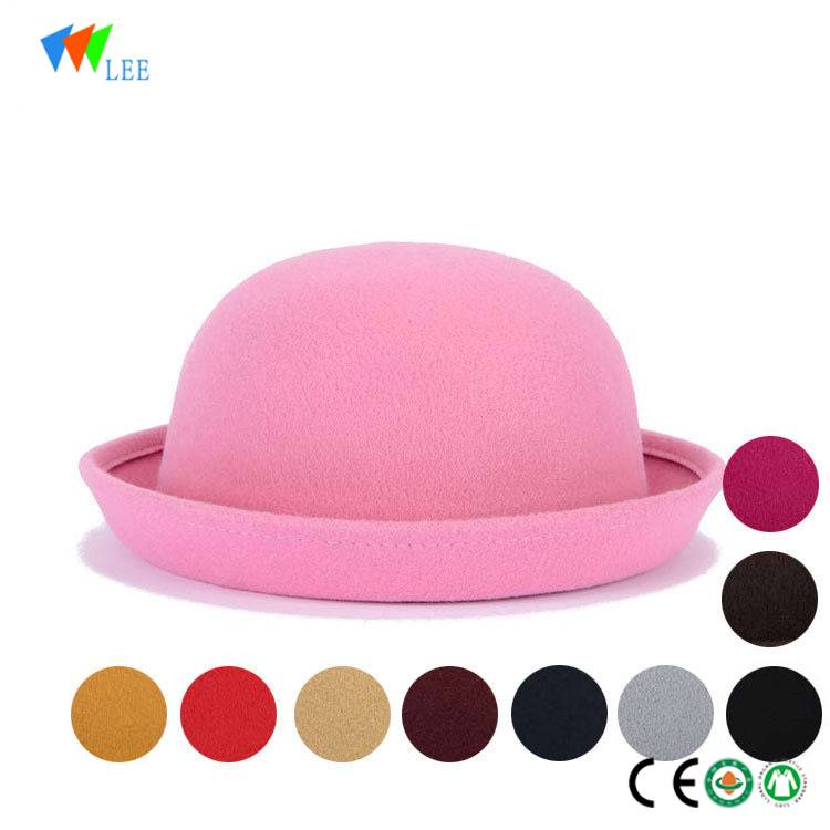 wholesale new style women's fashion woolen simple comfortable Dome felt fedora hat