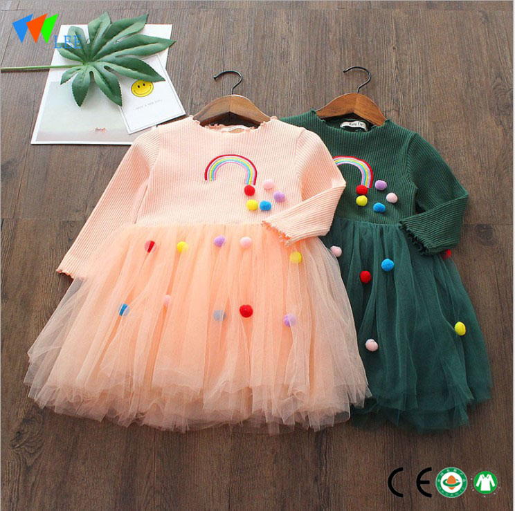 New fashionable baby girl knitted dress modern