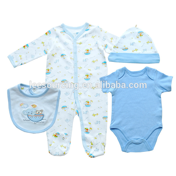 Горещи продажба новородено бебе дрехи 4pcs бебе подаръчни комплекти
