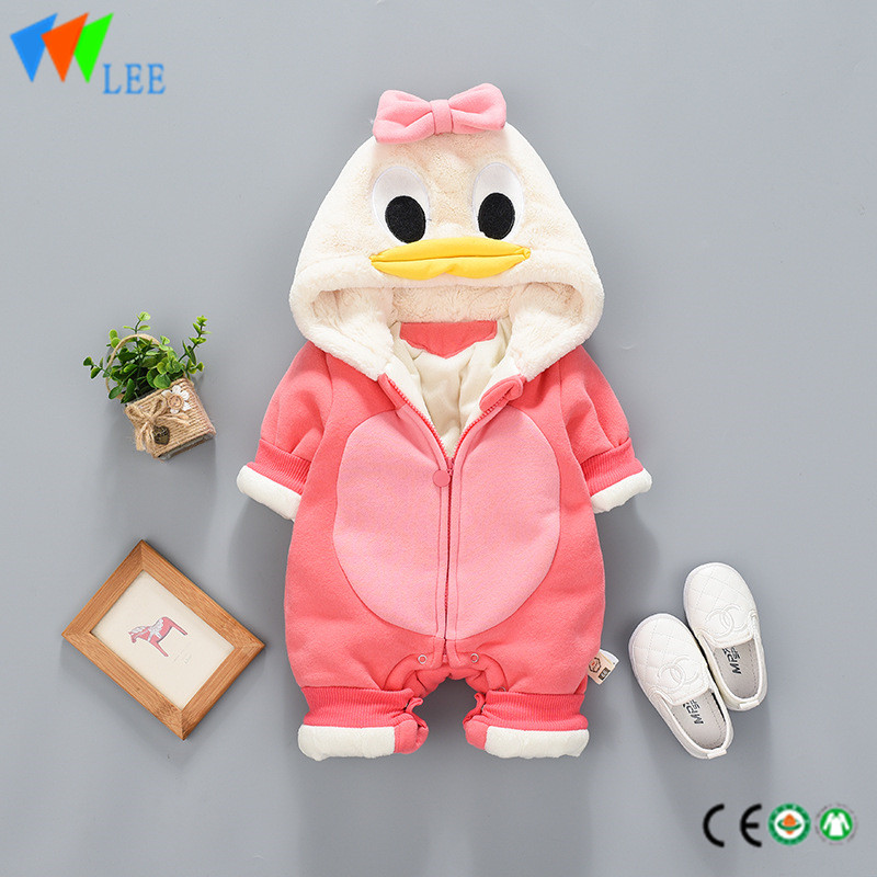 Baby winter thicken cotton long sleeve cartoon cuty baby rompers