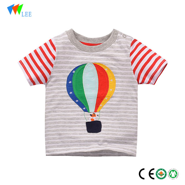 new design sweet cotton cartoon t-shirt for baby girl kids