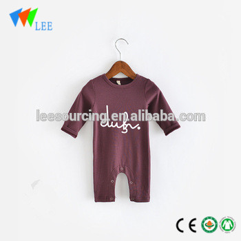 Wholesale plain baby romper cute infant soft 100% cotton baby bodysuit export to USA clothing