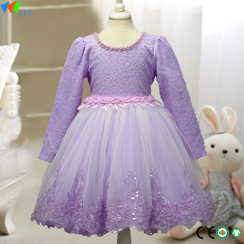 2018 venda calenta patrons de vestits d'encaix Nens princesa vestit vestit de disseny per al nadó