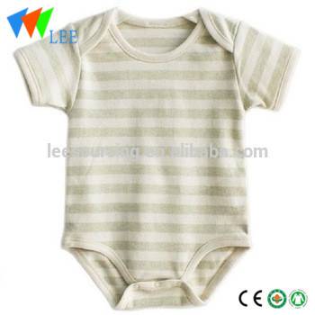 100% органичен памук бебешки гащеризон дрехи на едро новородено костюм облекло