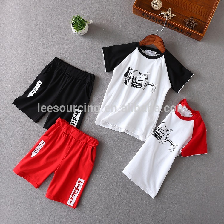 Super Purchasing for Girl Skirt - Wholesale summer short sleeve cotton printing boys kids t shirt and shorts – LeeSourcing