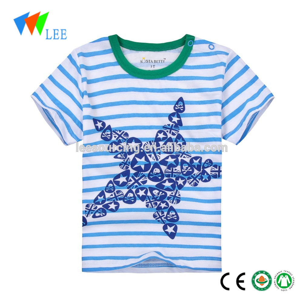 2018 New Style Children Garment - Summer tops stripe pattern kids cotton t shirt – LeeSourcing