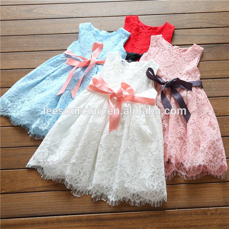 8 Year Exporter Flower Pattern Outfits - Modern Summer Lace Blank Baby Girl Princess Birthday Vest Dress – LeeSourcing