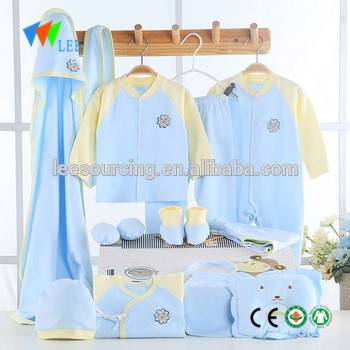 Wholesale summer 100% cotton baby clothes clothing set newborn baby cotton clothes baby gift set clothes