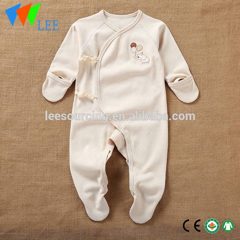 Natural Cotton Wholesale Baby Romper Long Sleeve 0-18 Months Newborn Infants Onesie Jumpsuit