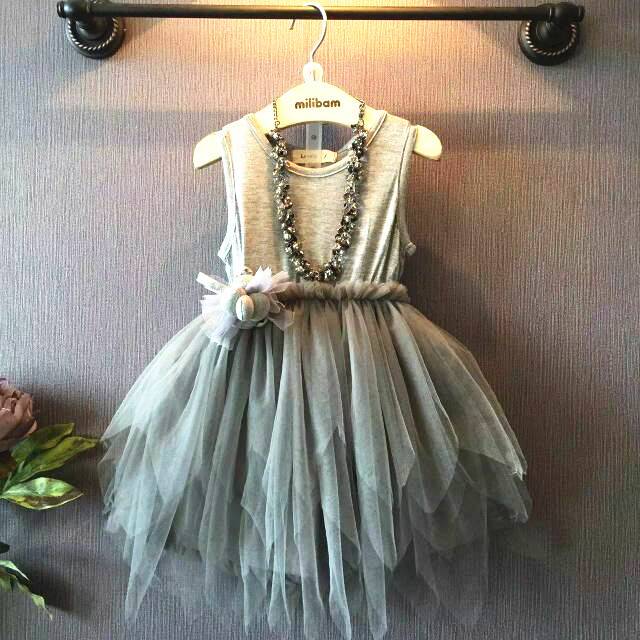 Високо качество момиченце памук жилетка рокля
