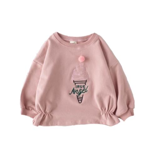 Търговия на едро памучни трикотажни последните дизайн по поръчка детски облекла обикновени бебе т ризи момичета пуловер дизайн за деца