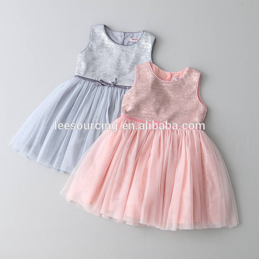 Lowest Price for Printing Blank Baby Set - Latest sleeveless sequin kids girls tulle dress – LeeSourcing