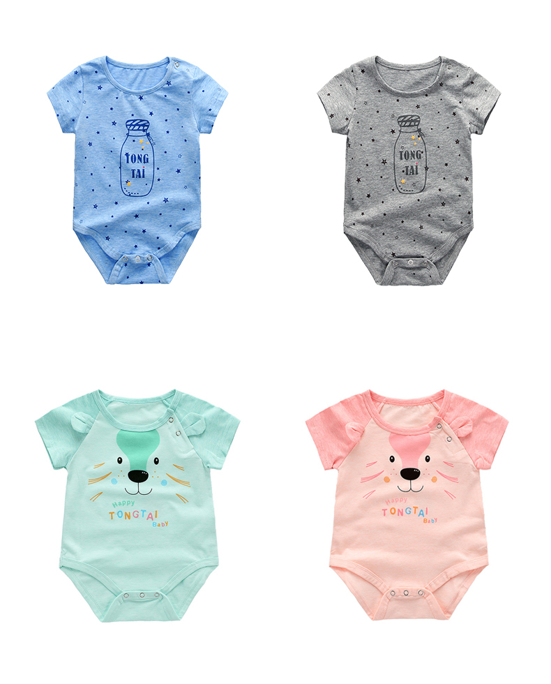 Boutique paling anyar designs sandhangan Rompers bayi 100% katun bodysuit kanggo bayi