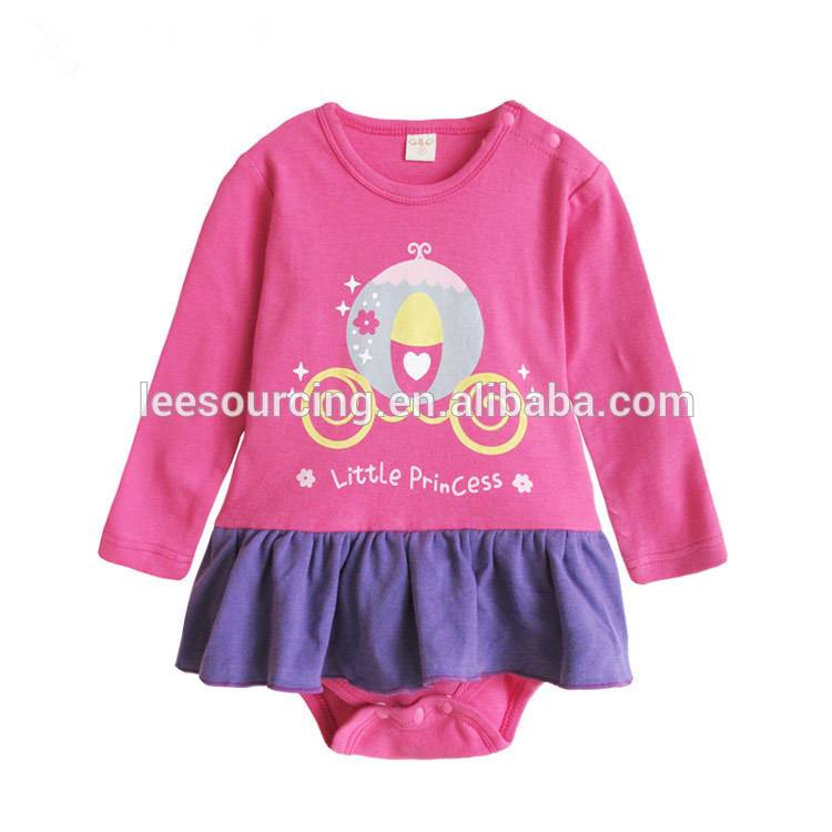 Factory Price For Mens Shorts - Baby girl Cotton ruffle bodysuit long sleeve with skirt kids clothes – LeeSourcing
