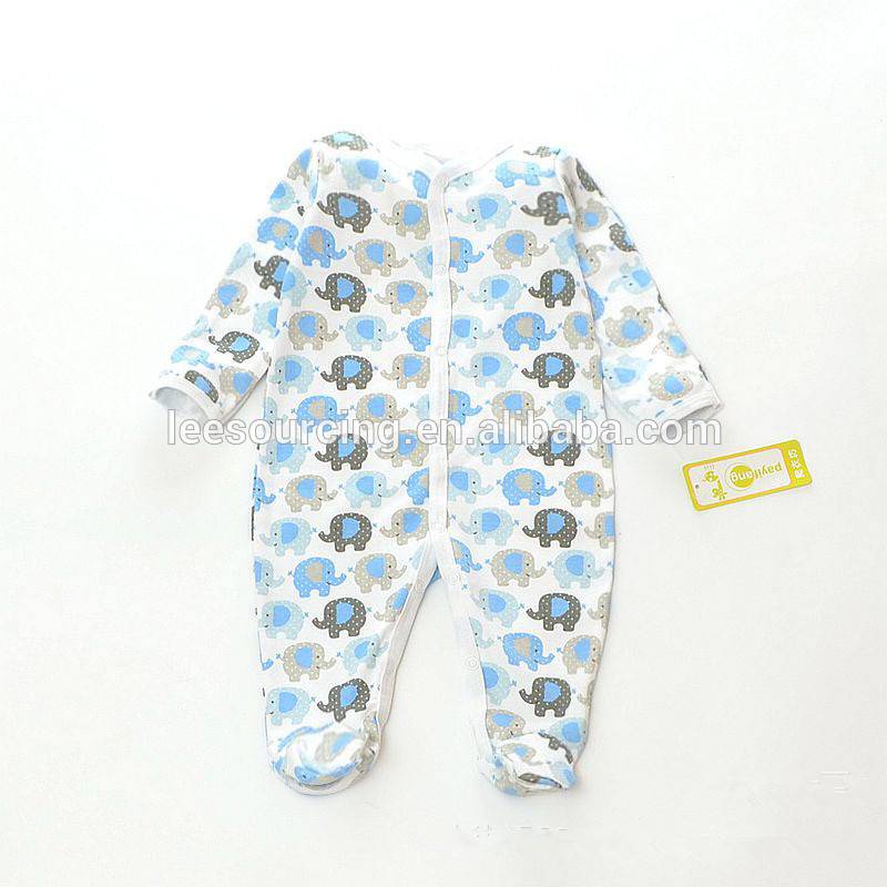 Wholesale elephant double knit baby clothes pajamas