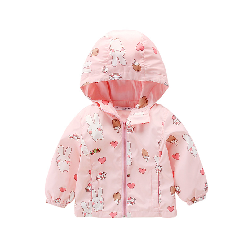 New fashion custom printed baby girl's coat.