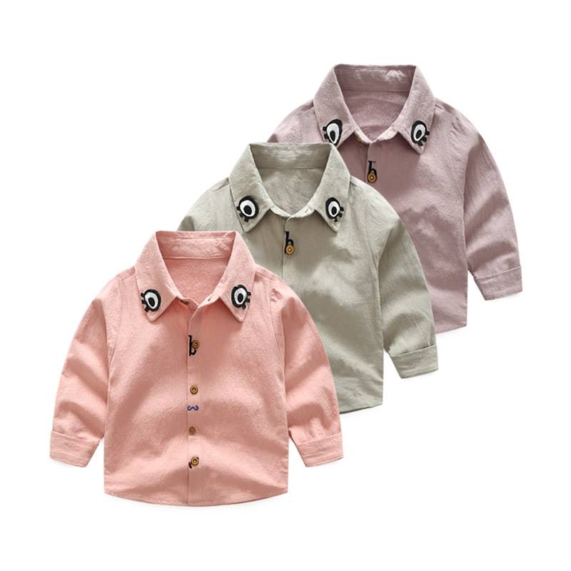 Good quality Boys And Girls Pajamas - Hot Sale Baby Boy Summer Clothes Wholesale Kids Clothing Long Sleeve Plain Shirts – LeeSourcing