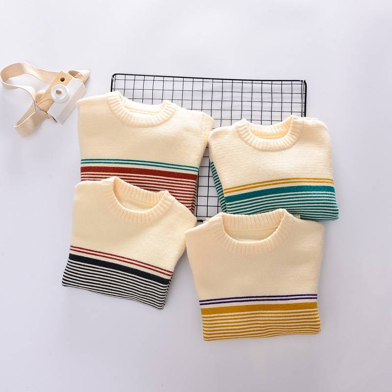 Latest children boutique designs cotton knitted sweater oversized t-shirt